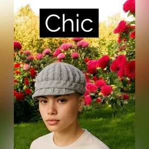 👛 (ANY 2/$20) 4.CO BRAND Non Adjustable Newsboy Cap Grey